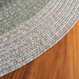 Safavieh Braided 5'-0" x 8'-0" Rug in Grey / Green