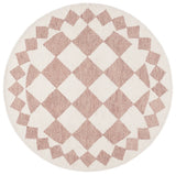 Safavieh Ebony 6'-0" x 6'-0" Rug in Pink / Ivory