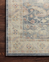 Loloi Hathaway Hth-02 Denim/Multi Rugs - corner on wood