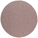 Safavieh Courtyard 5'-3" x 5'-3" Rug in Rust / Light Grey