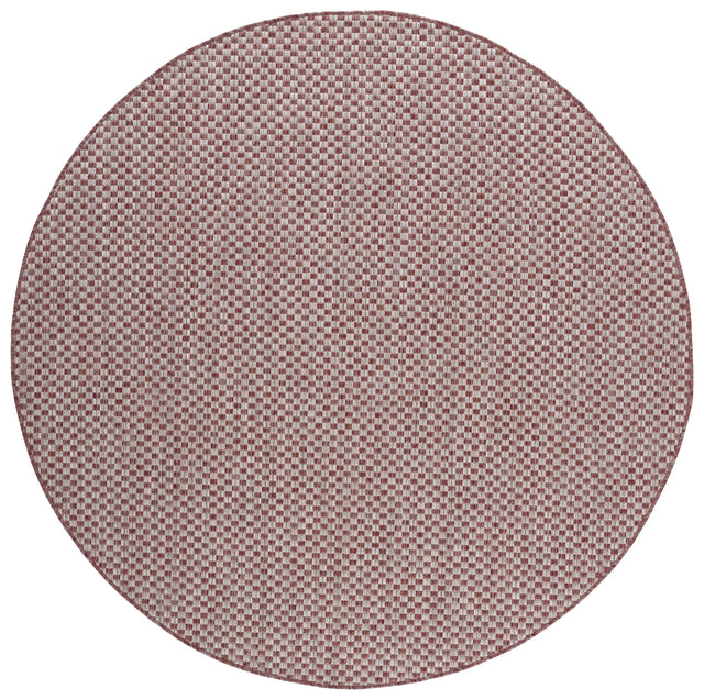 Safavieh Courtyard 5'-3" x 5'-3" Rug in Rust / Light Grey
