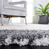 Safavieh Fontana Shag  800 4'-0" x 6'-0" Rug in Grey / Ivory