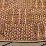 Safavieh Wicker 6'-7" x 6'-7" Rug in Natural / Brown