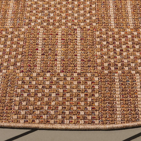 Safavieh Wicker 6'-7" x 6'-7" Rug in Natural / Brown