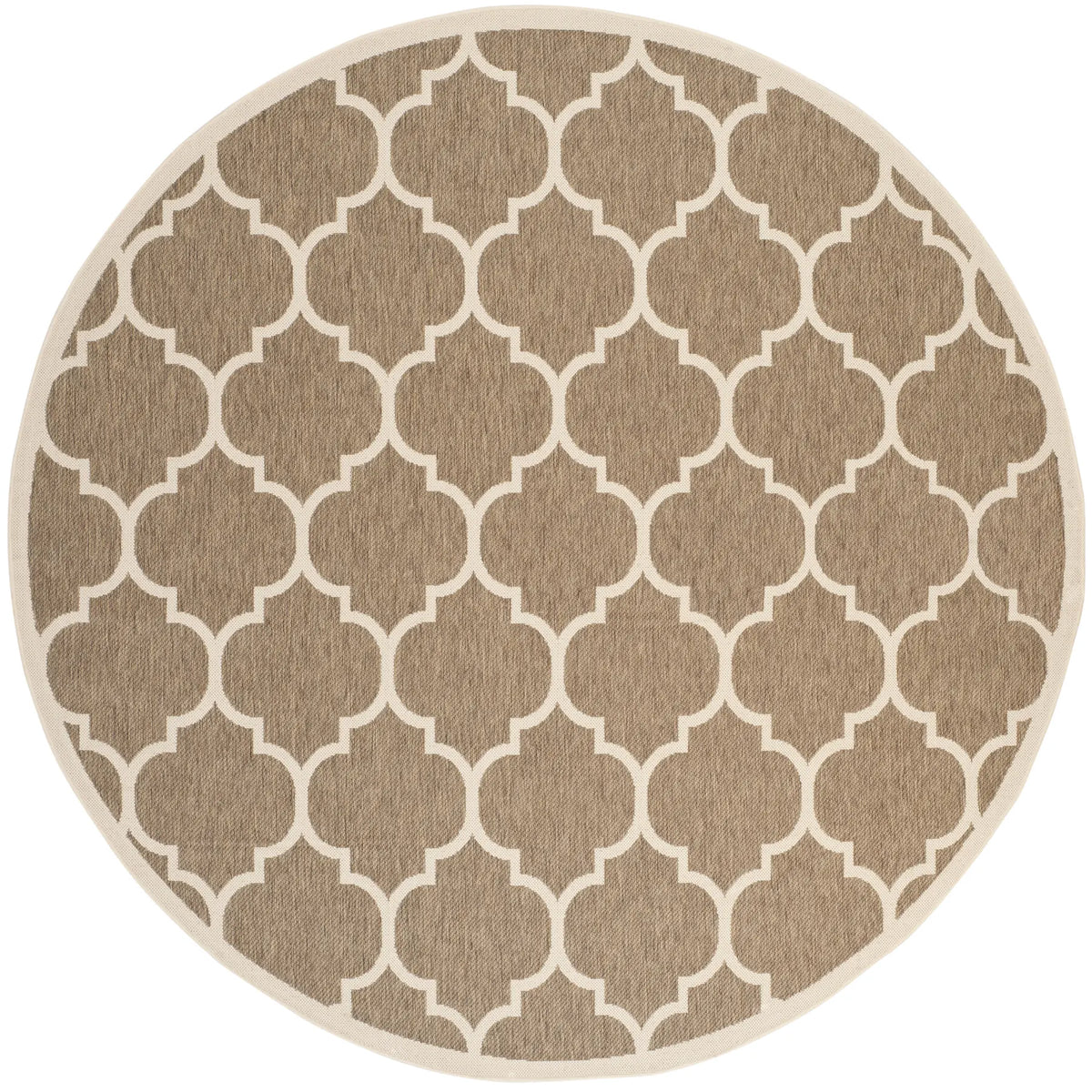 Safavieh Courtyard 7'-10" x 7'-10" Rug in Brown / Bone