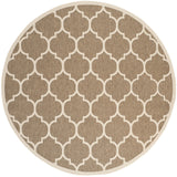 Safavieh Courtyard 7'-10" x 7'-10" Rug in Brown / Bone