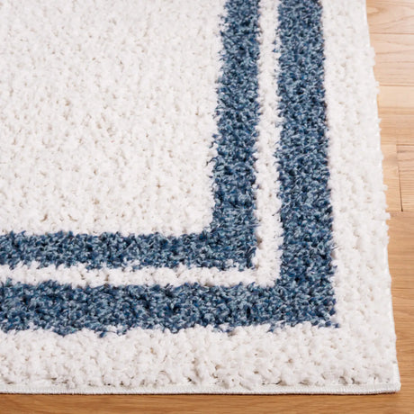 Safavieh Calico Shag 4'-0" x 6'-0" Rug in Ivory / Blue