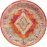 Safavieh Crystal 5'-0" x 5'-0" Rug in Orange / Light Blue
