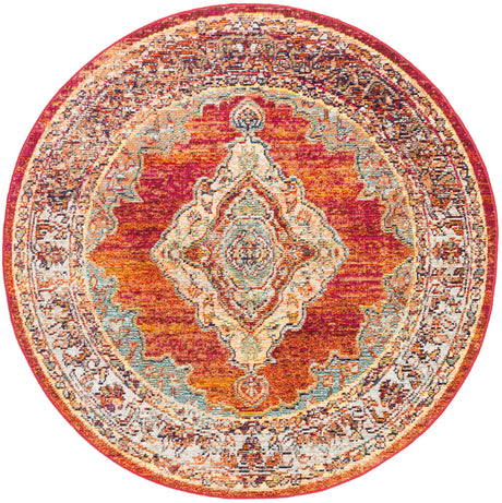 Safavieh Crystal 5'-0" x 5'-0" Rug in Orange / Light Blue