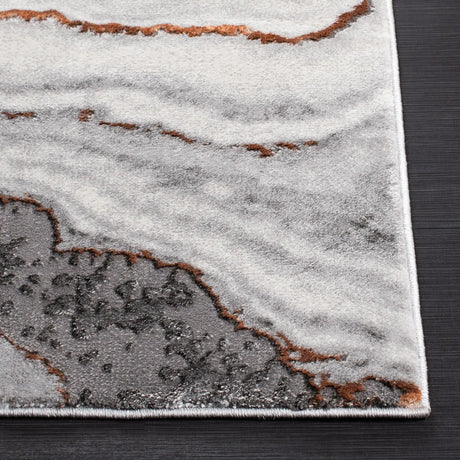 Safavieh Craft 4'-0" x 6'-0" Rug in Grey / Orange