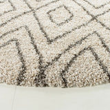 Safavieh Hudson Shag 7'-0" x 7'-0" Rug in Ivory / Grey