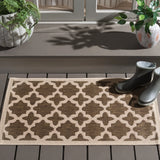 Safavieh Courtyard 2'-0" x 3'-7" Rug in Brown / Bone