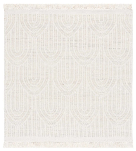 Safavieh Kilim 6'-0" x 6'-0" Rug in Light Grey / Ivory