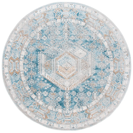 Safavieh Shivan 6'-7" x 6'-7" Rug in Blue / Gold