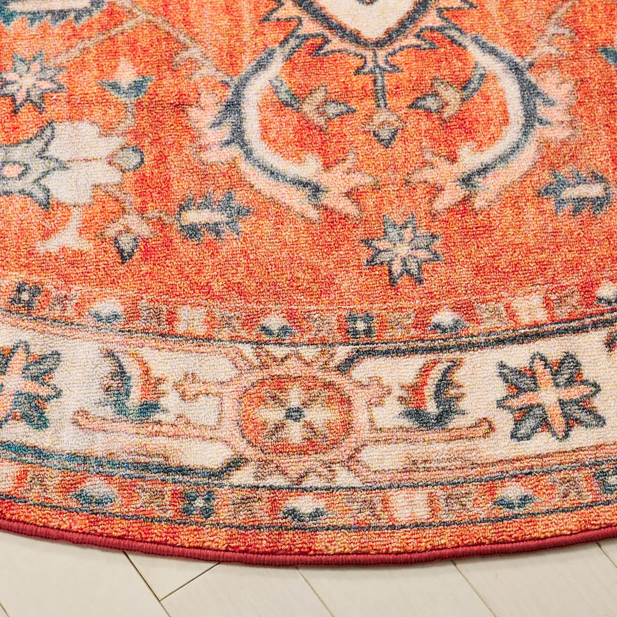 Safavieh Journey 6'-7" x 6'-7" Rug in Rust / Navy