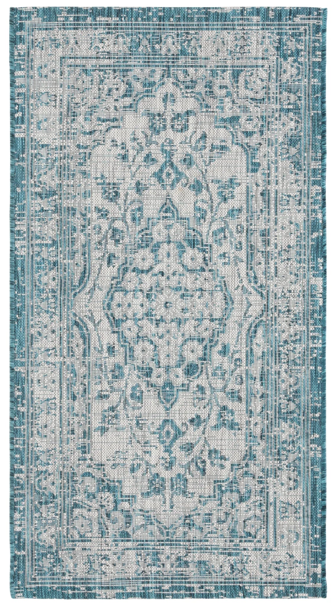 Safavieh Courtyard 2'-7" x 5'-0" Rug in Grey / Blue