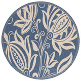 Safavieh Courtyard 6'-7" x 6'-7" Rug in Blue / Natural