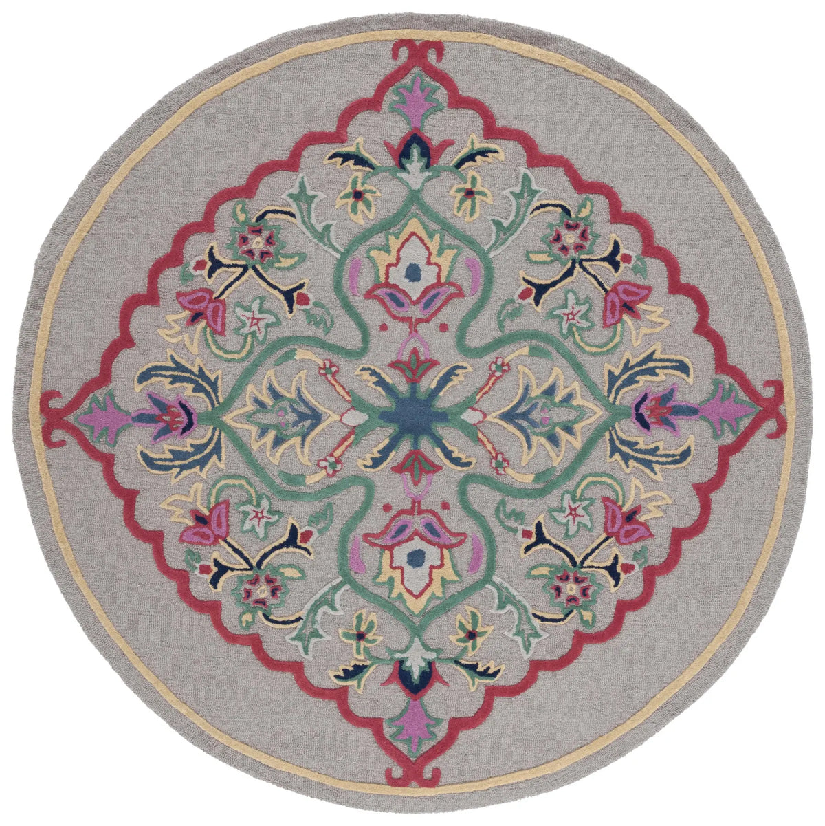 Safavieh Bellagio 7'-0" x 7'-0" Rug in Dark Grey / Multi