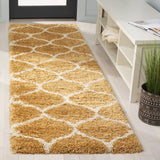 Safavieh Hudson Shag 2'-3" x 8'-0" Rug in Gold / Ivory