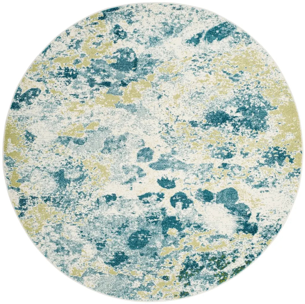 Safavieh Watercolor 6'-7" x 6'-7" Rug in Ivory / Light Blue