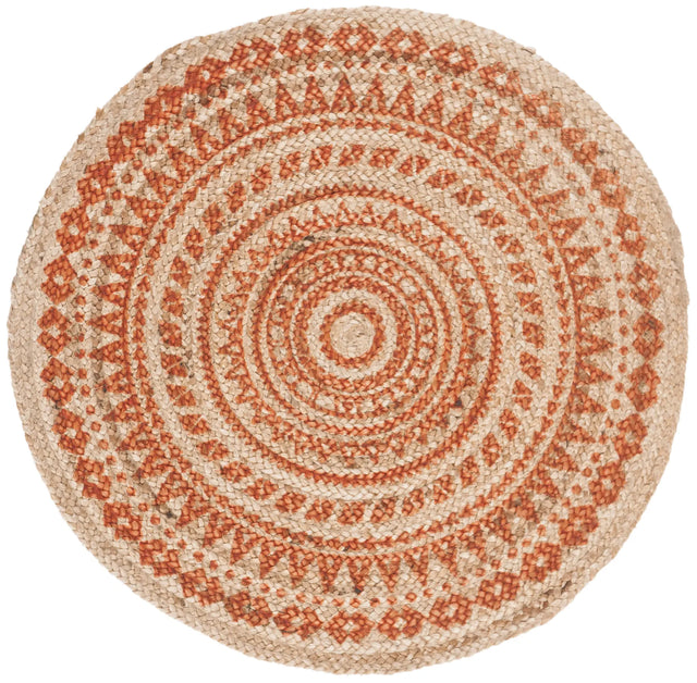 Safavieh Natural Fiber 3'-0" x 3'-0" Rug in Orange / Natural