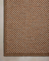 Loloi Merrick Mer-02 Natural/Sunrise Rug - corner on wood