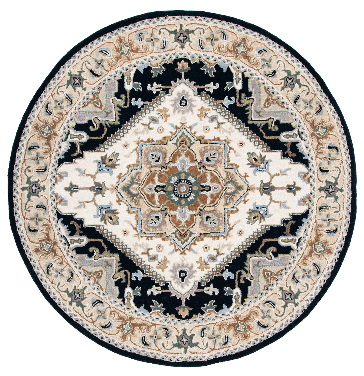 Safavieh Heritage 6'-0" x 6'-0" Rug in Beige / Navy