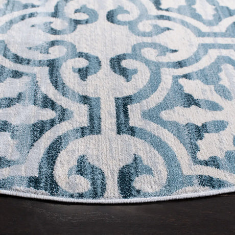 Safavieh Martha Stewart Isabella 6'-7" x 6'-7" Rug in Navy / Ivory