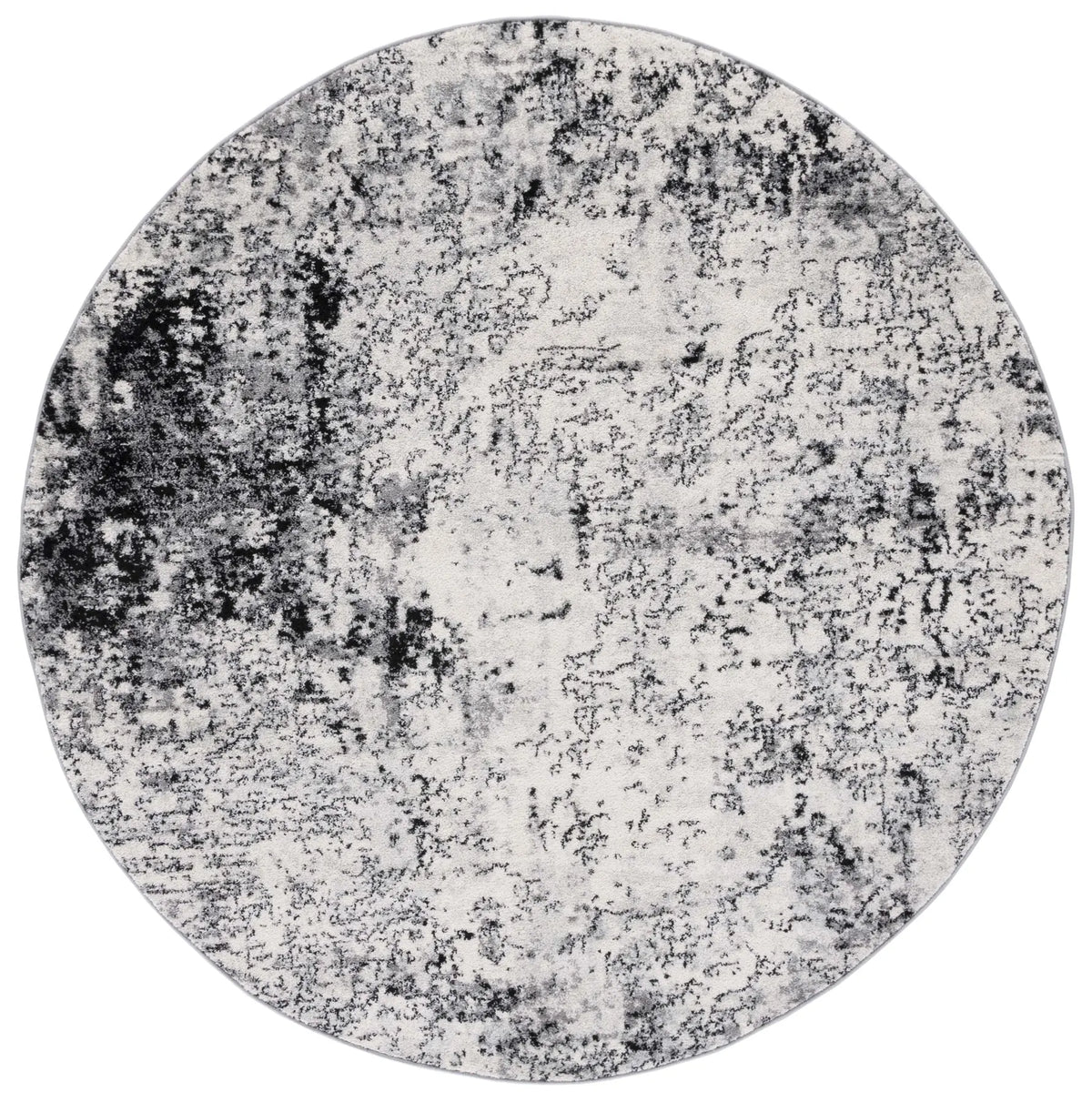 Safavieh Tulum 6'-7" x 6'-7" Rug in Ivory / Black