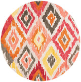 Safavieh Ikat 6'-0" x 6'-0" Rug in Beige / Pink