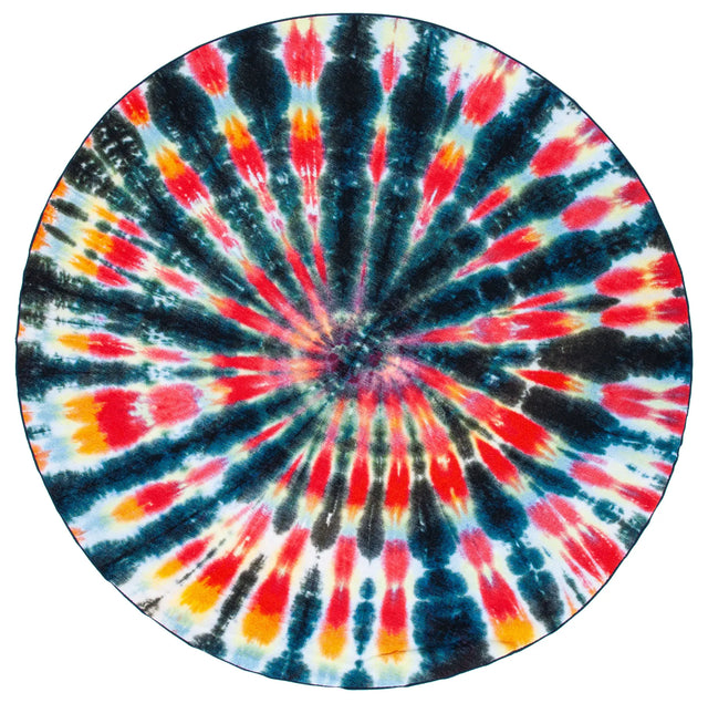 Safavieh Paint Brush 6'-7" x 6'-7" Rug in Black / Coral
