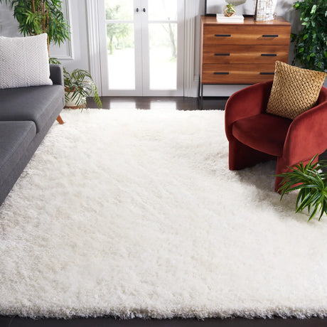 Safavieh Luxe Shag 10'-0" x 14'-0" Rug in Ivory