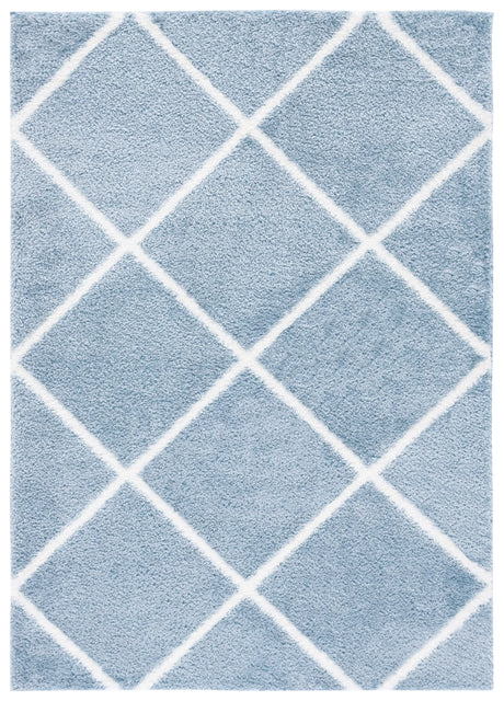 Safavieh Tahoe Shag 4'-0" x 6'-0" Rug in Blue / White