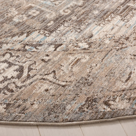 Safavieh Vintage Persian 6'-7" x 6'-7" Rug in Brown / Beige