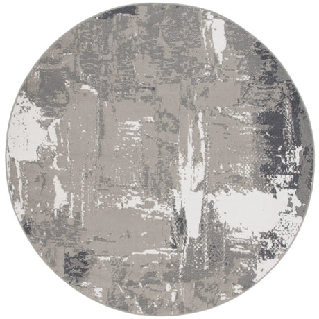 Safavieh Pyramid 6'-7" x 6'-7" Rug in Ivory Grey / Charcoal