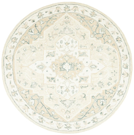 Safavieh Micro-Loop 5'-0" x 5'-0" Rug in Beige / Ivory