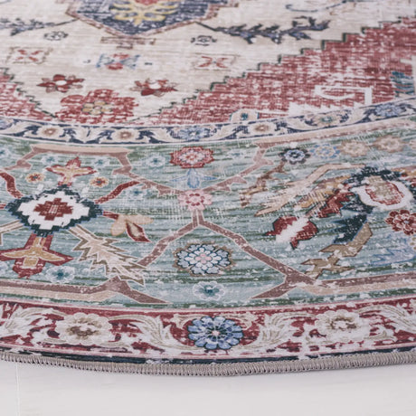 Safavieh Tucson 6'-0" x 6'-0" Rug in Rust / Navy