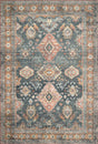 Loloi Skye Sky-10 Sea/Rust Rugs - main flat
