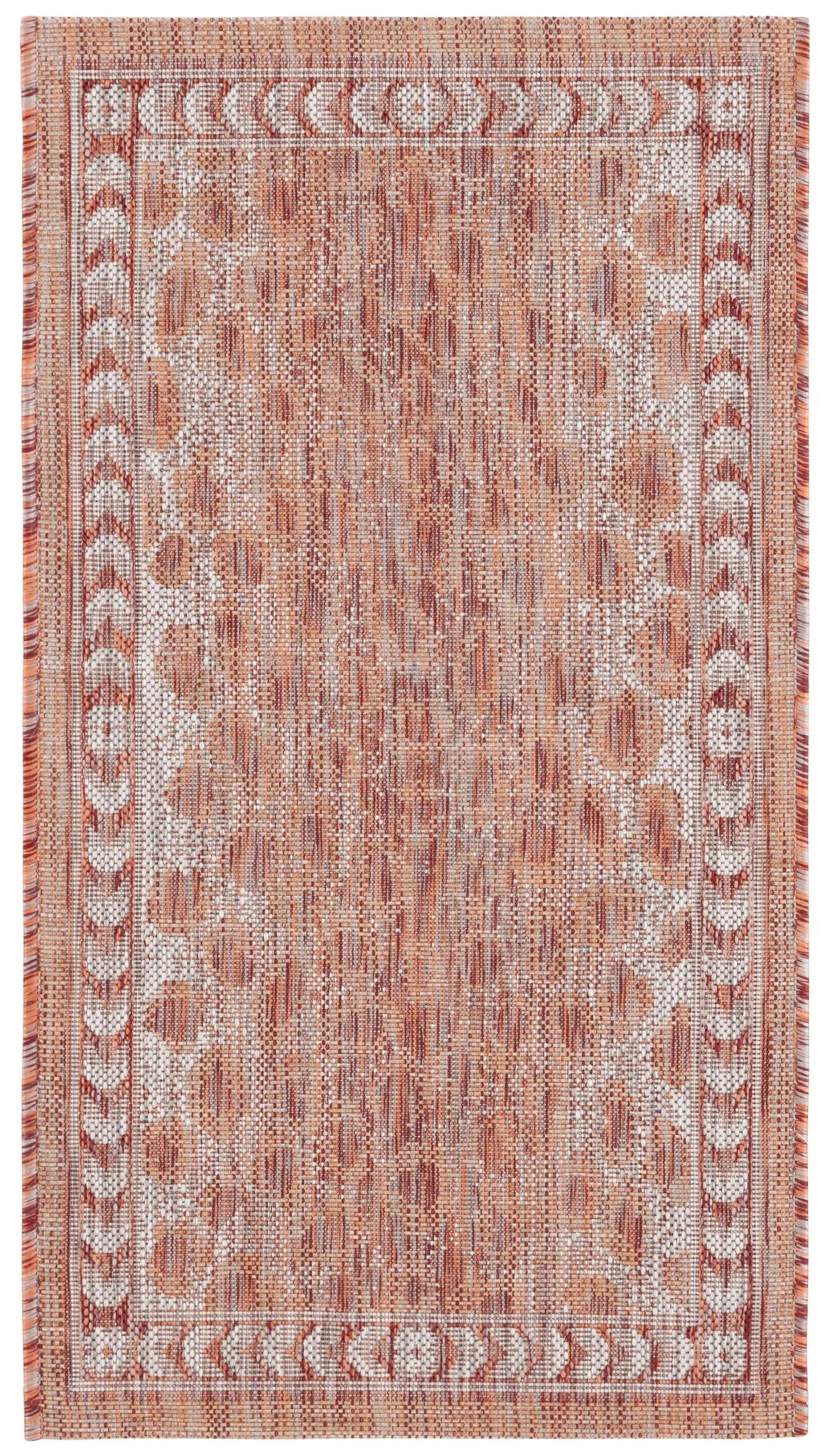 Safavieh Courtyard 2'-0" x 3'-7" Rug in Rust / Beige
