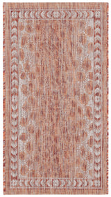 Safavieh Courtyard 2'-0" x 3'-7" Rug in Rust / Beige