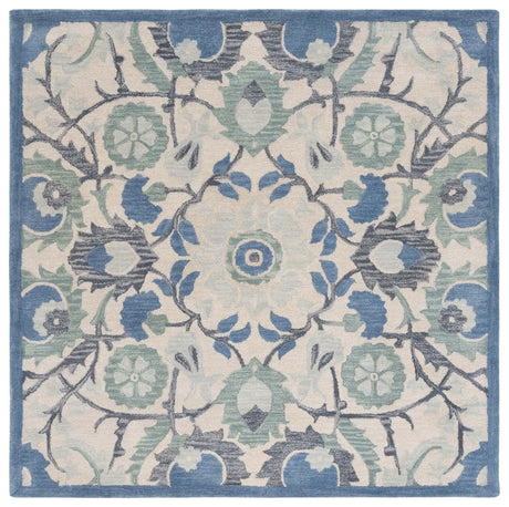Safavieh Antiquity 6'-0" x 6'-0" Rug in Ivory / Blue