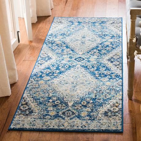 Safavieh Madison 2'-3" x 12'-0" Rug in Navy / Creme