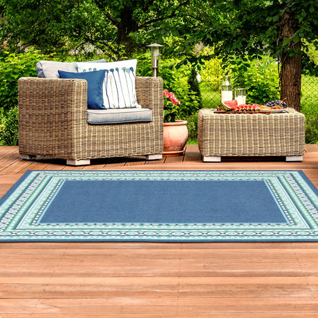 Oriental Weavers Sphinx Meridian 9650B Navy / Green Rugs - room scene