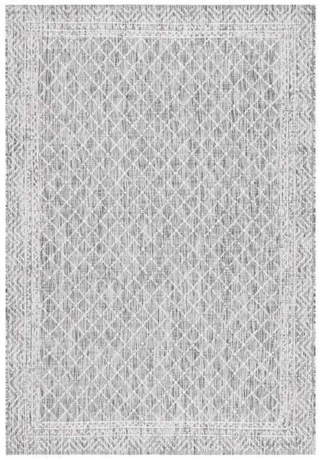 Safavieh Courtyard 4'-0" x 5'-7" Rug in Light Grey / Dark Grey