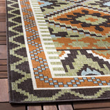 Safavieh Veranda 5'-3" x 7'-7" Rug in Green / Terracotta