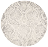 Safavieh Dip Dye 7'-0" x 7'-0" Rug in Silver / Ivory