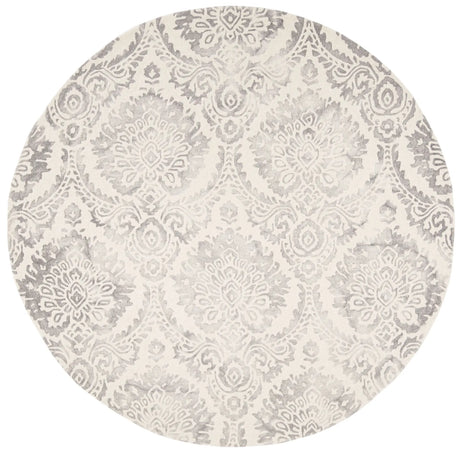 Safavieh Dip Dye 7'-0" x 7'-0" Rug in Silver / Ivory