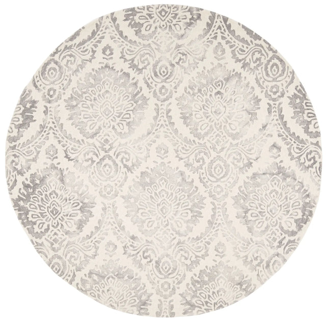 Safavieh Dip Dye 7'-0" x 7'-0" Rug in Silver / Ivory