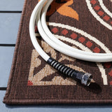 Safavieh Veranda 5'-3" x 7'-7" Rug in Chocolate / Terracotta