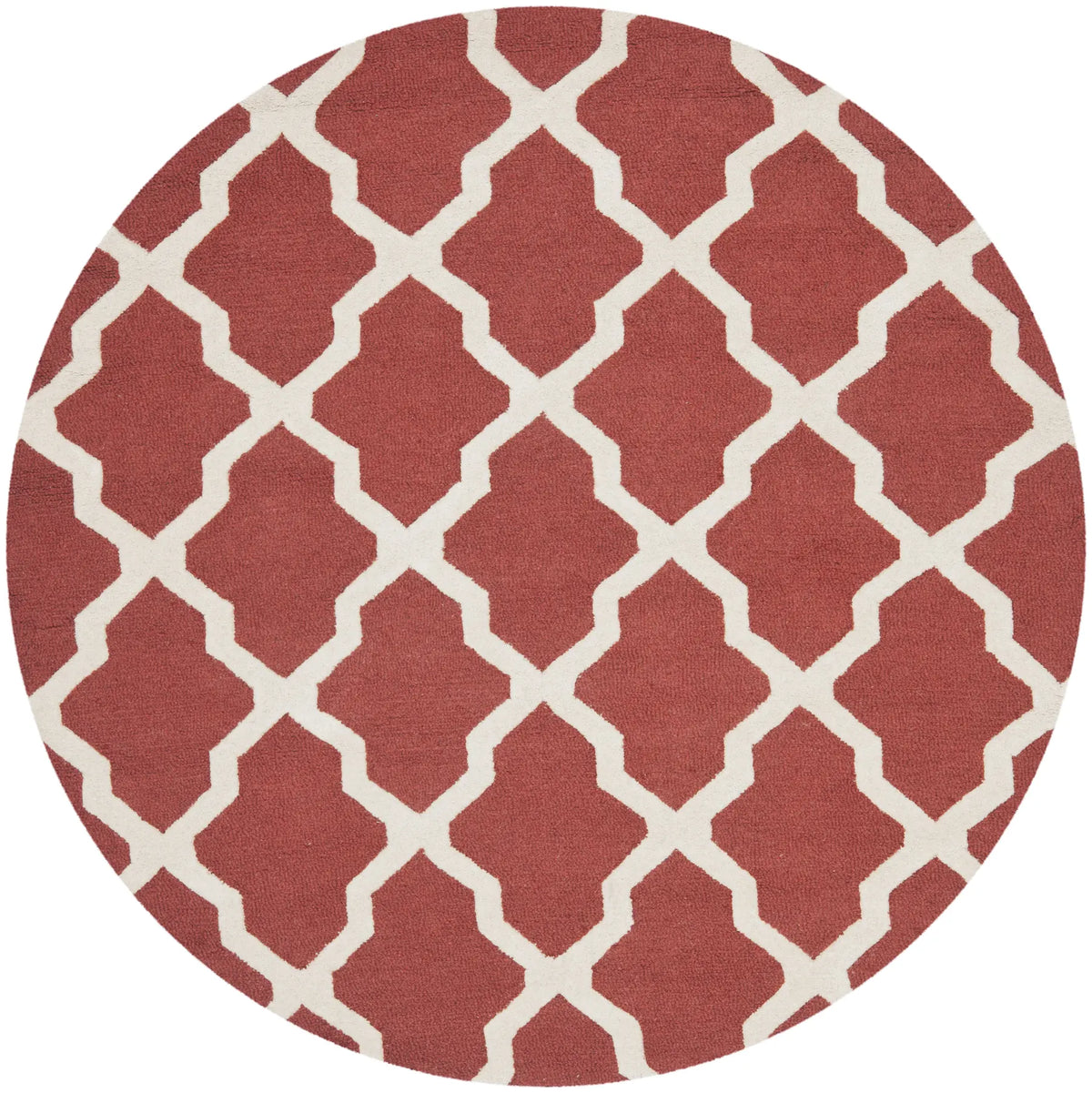 Safavieh Cambridge 6'-0" x 6'-0" Rug in Rust / Ivory